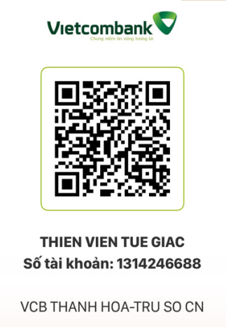 QR Code Vietcombank — STK 1314246688 Thiền Viện Tuệ Giác